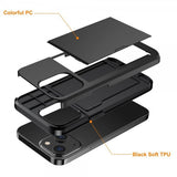 iPhone 15 Deksel Card Slide Svart