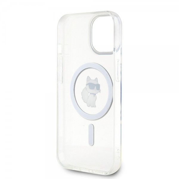 Karl Lagerfeld iPhone 15 Deksel Choupette MagSafe Transparent