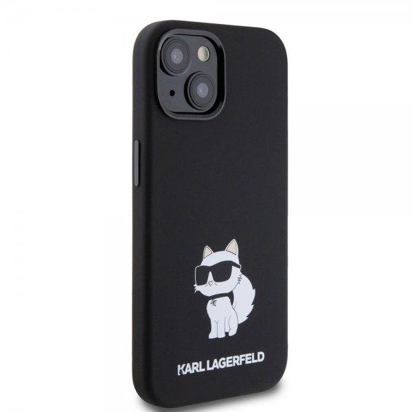 Karl Lagerfeld iPhone 15 Deksel Choupette NFT Svart