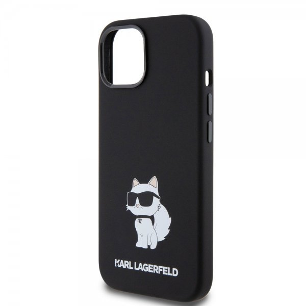 Karl Lagerfeld iPhone 15 Deksel Choupette NFT Svart