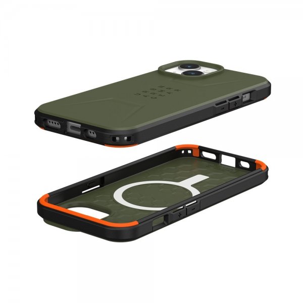 Urban Armor Gear (UAG) iPhone 15 Deksel Civilian MagSafe Olive Drab