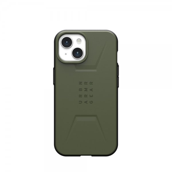 Urban Armor Gear (UAG) iPhone 15 Deksel Civilian MagSafe Olive Drab