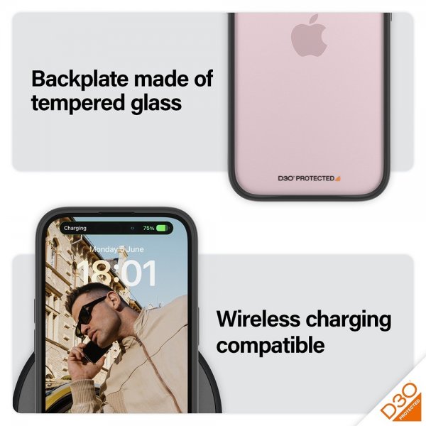 PanzerGlass iPhone 15 Deksel ClearCase D3O Svart