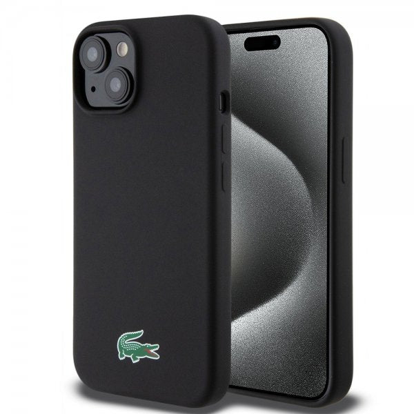 Lacoste iPhone 15 Plus Deksel Croc Logo MagSafe Svart