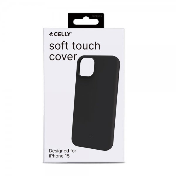 Celly iPhone 15 Deksel CROMO Svart