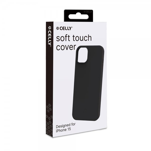 Celly iPhone 15 Deksel CROMO Svart