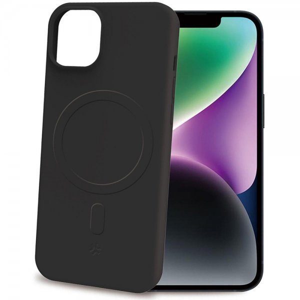 Celly iPhone 15 Deksel CROMOMAG Svart