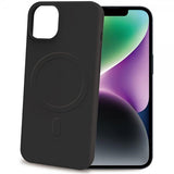 Celly iPhone 15 Deksel CROMOMAG Svart
