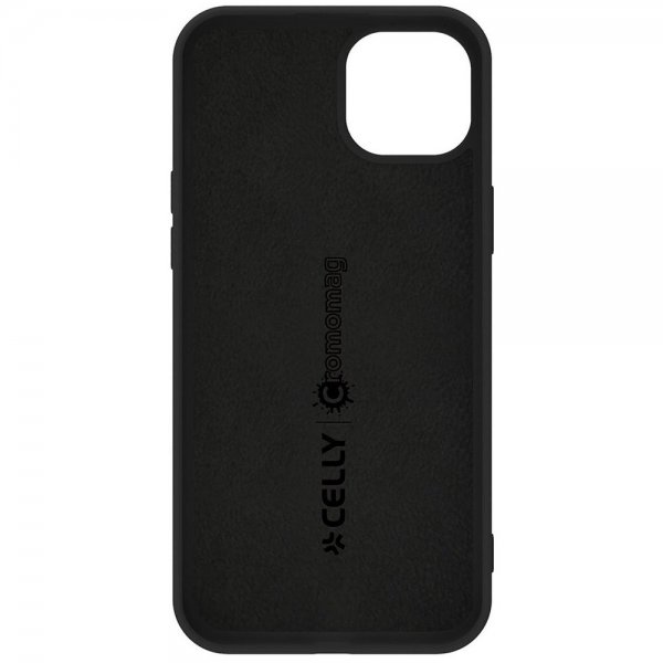 Celly iPhone 15 Deksel CROMOMAG Svart