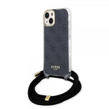 Guess iPhone 15 Deksel Crossbody Cord Svart