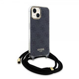 Guess iPhone 15 Deksel Crossbody Cord Svart