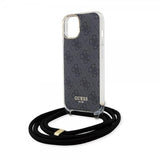 Guess iPhone 15 Deksel Crossbody Cord Svart