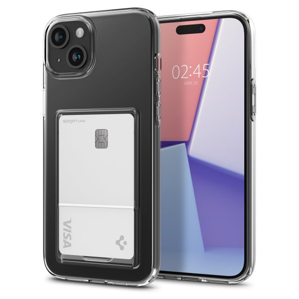Spigen iPhone 15 Deksel Crystal Slot Crystal Clear