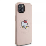 Hello Kitty iPhone 15 Deksel Debossed Logo MagSafe Rosa