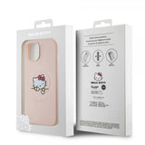 Hello Kitty iPhone 15 Deksel Debossed Logo MagSafe Rosa
