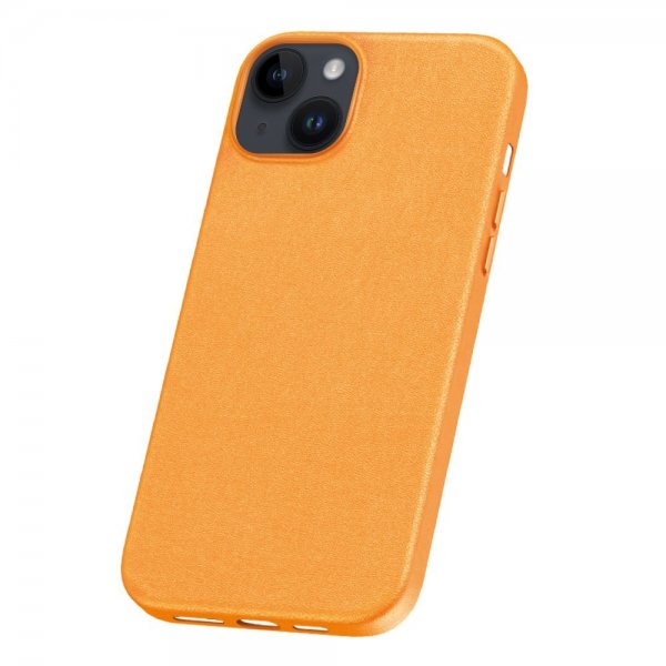 Baseus iPhone 15 Deksel Fauxther Series Oransje