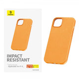 Baseus iPhone 15 Deksel Fauxther Series Oransje