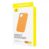 Baseus iPhone 15 Deksel Fauxther Series Oransje