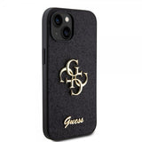 Guess iPhone 15 Deksel Fixed Glitter Svart
