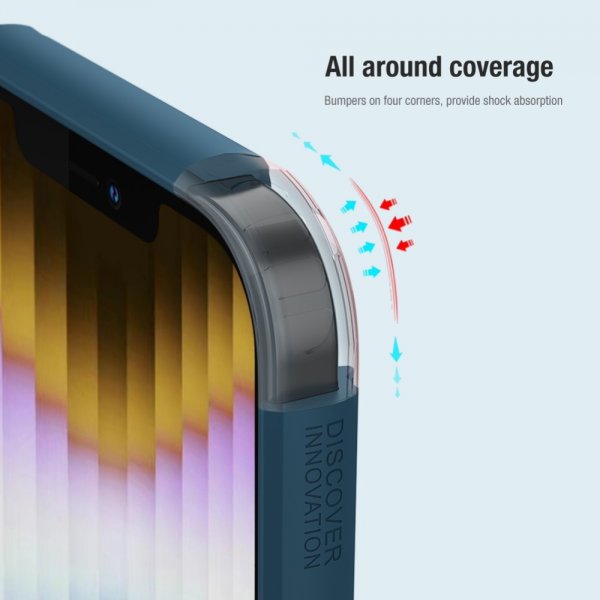 Nillkin iPhone 15 Deksel Frosted Shield Pro MagSafe Blå