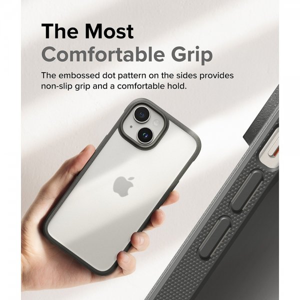 Ringke iPhone 15 Deksel Fusion Bold Matte Gray
