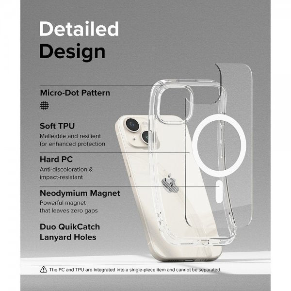 Ringke iPhone 15 Deksel Fusion Magnetic Clear