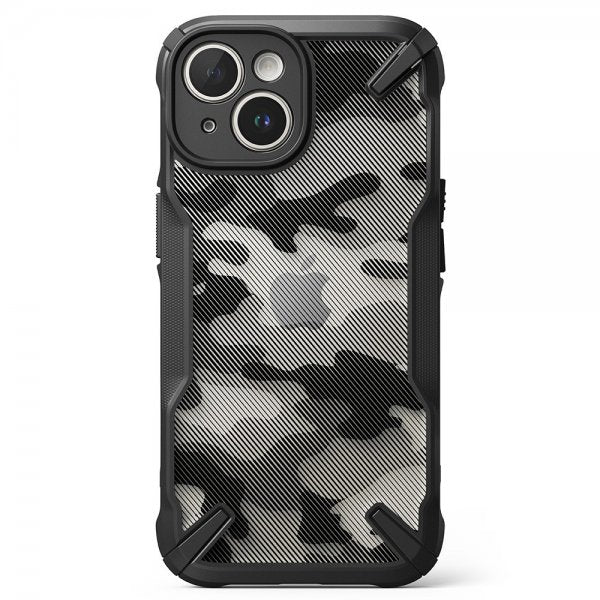 Ringke iPhone 15 Deksel Fusion X Design Camo Black