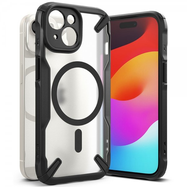 Ringke iPhone 15 Deksel Fusion X Magnetic Matte Black