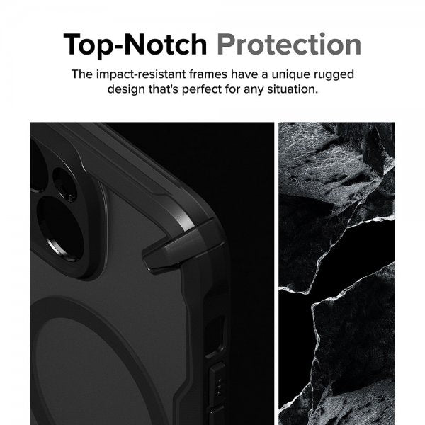 Ringke iPhone 15 Deksel Fusion X Magnetic Matte Black