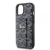 Guess iPhone 15 Deksel G Cube Grip Stand Svart