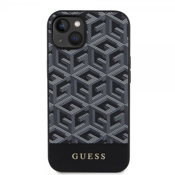 Guess iPhone 15 Deksel G Cube MagSafe Svart