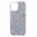 iPhone 15 Deksel Glitterpaljetter Sølv
