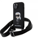 Karl Lagerfeld iPhone 15 Deksel Ikonik Crossbody Svart