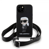 Karl Lagerfeld iPhone 15 Deksel Ikonik Crossbody Svart