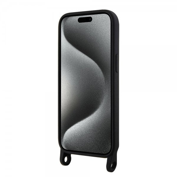 Karl Lagerfeld iPhone 15 Deksel Ikonik Crossbody Svart