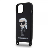 Karl Lagerfeld iPhone 15 Deksel Ikonik Crossbody Svart