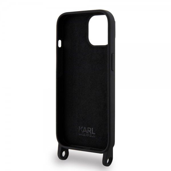 Karl Lagerfeld iPhone 15 Deksel Ikonik Crossbody Svart