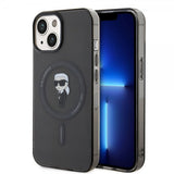 Karl Lagerfeld iPhone 15 Deksel Ikonik MagSafe Svart
