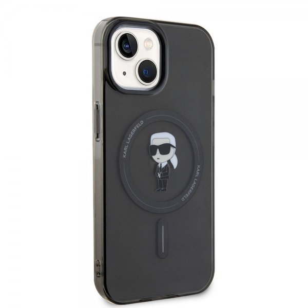 Karl Lagerfeld iPhone 15 Deksel Ikonik MagSafe Svart