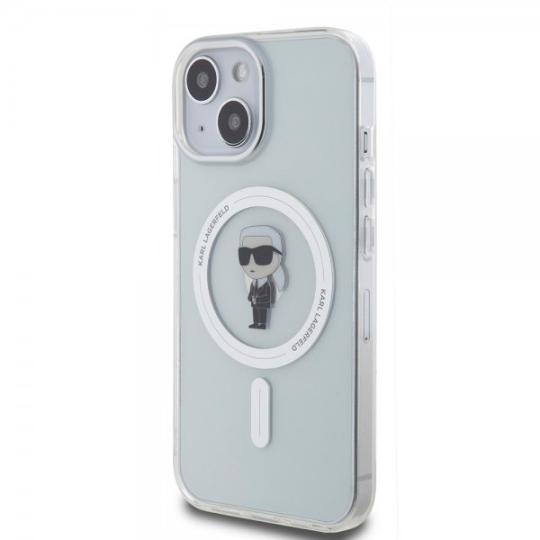 Karl Lagerfeld iPhone 15 Deksel Ikonik MagSafe Transparent