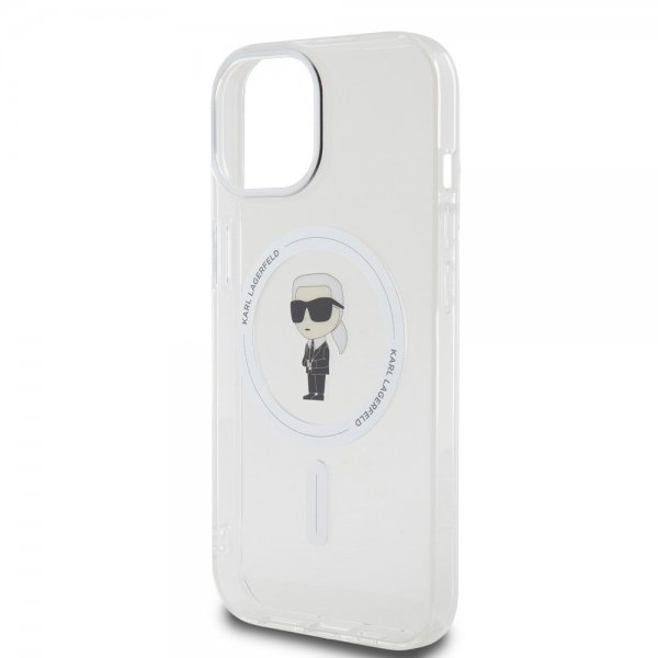 Karl Lagerfeld iPhone 15 Deksel Ikonik MagSafe Transparent
