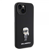 Karl Lagerfeld iPhone 15 Deksel Ikonik Metal Pin Svart