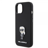 Karl Lagerfeld iPhone 15 Deksel Ikonik Metal Pin Svart