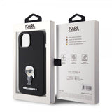 Karl Lagerfeld iPhone 15 Deksel Ikonik Metal Pin Svart