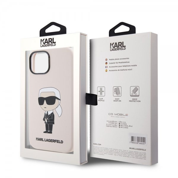 Karl Lagerfeld iPhone 15 Deksel Ikonik NFT Rosa