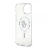 Karl Lagerfeld iPhone 15 Deksel Karl & Choupette Glitter MagSafe Transparent