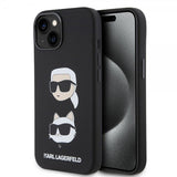 Karl Lagerfeld iPhone 15 Deksel Karl & Choupette Svart
