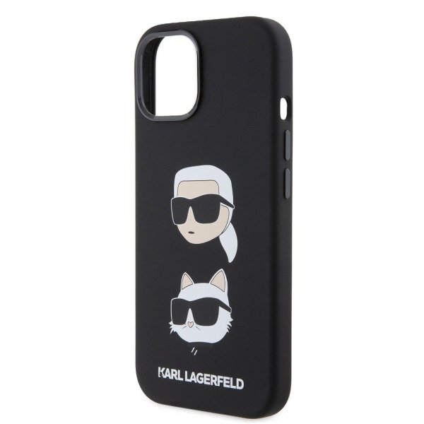 Karl Lagerfeld iPhone 15 Deksel Karl & Choupette Svart