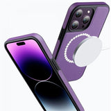 X-Level iPhone 15 Deksel Kunstlæder MagSafe Lilla