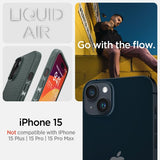 Spigen iPhone 15 Deksel Liquid Air Abyss Green